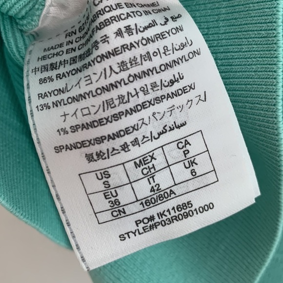 Guess by Marciano mint green Aqua body con fitted mini pencil skirt women’s smal - Picture 4 of 5